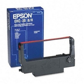 Original Dot Matrix Tape Epson ERC-38BR Black Red by Epson, Printer toners and inks - Ref: S0223048, Price: 3,76 €, Discount: %