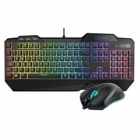 Keyboard with Gaming Mouse Krom Krusher RGB Black by Krom, Keyboard & Mouse Sets - Ref: S0231255, Price: 23,80 €, Discount: %