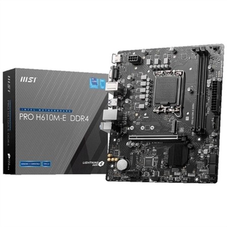 Placa Mãe MSI PRO H610M-E DDR4 H610 LGA 1700 DDR4 mATX de MSI, Placas base - Ref: S0236651, Preço: 83,66 €, Desconto: %