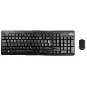 Tastatur mit Drahtloser Maus Nilox NXKMWE0001 Schwarz Qwerty Spanisch QWERTY von Nilox, Tastatur-Maus-Sets - Ref: S0241573, P...