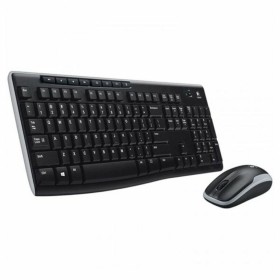 Tastatur mit Drahtloser Maus Logitech MK270 Wireless Schwarz Qwerty Spanisch von Logitech, Tastatur-Maus-Sets - Ref: S0402485...