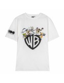 Camiseta de Manga Corta Hombre Warner Bros Blanco | Tienda24 Tienda24.eu