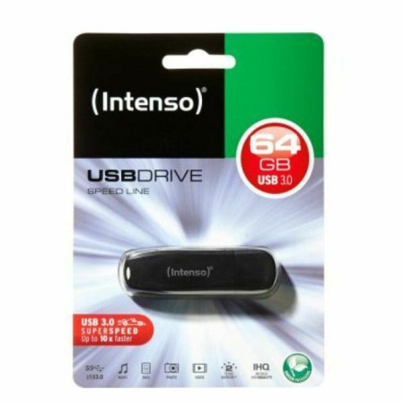 Clé USB INTENSO USB 3.0 64 GB Noir 64 GB de INTENSO, Clés USB - Réf : S0456275, Prix : 7,13 €, Remise : %