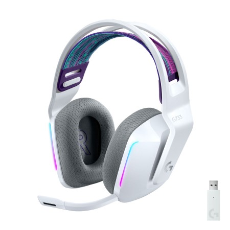 Casques Sans Fil Logitech G733 Blanc de Logitech, Accessoires - Réf : S0460388, Prix : 120,01 €, Remise : %