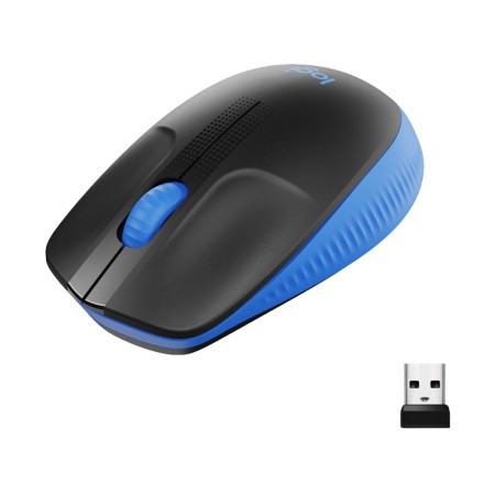 Optical Wireless Mouse Logitech M190 1000 dpi Blue Black/Blue by Logitech, Mice - Ref: S0460418, Price: 12,84 €, Discount: %