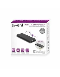 Boîtier Externe Ewent EW7041 2.5" HD SATA USB 2.0 Noir Aluminium 2,5" | Tienda24 Tienda24.eu