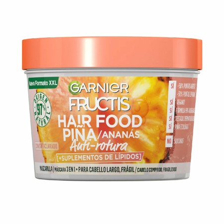 Mascarilla Capilar Anticaída Garnier Fructis Hair Food Antirotura Piña 350 ml de Garnier, Productos para la caída del cabello...