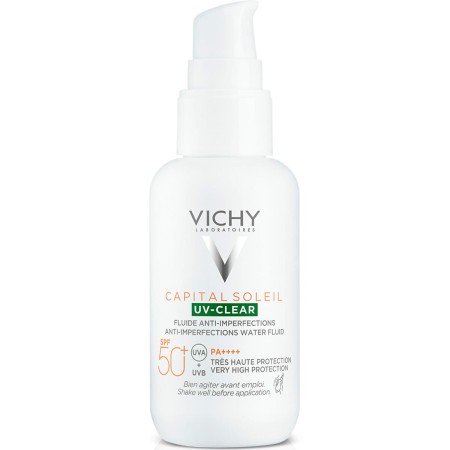 Latte Solare Fluido Vichy Capital Soleil Uv Clear Anti-imperfezioni Spf 50 (40 ml) di Vichy, Filtri solari - Rif: S05110461, ...