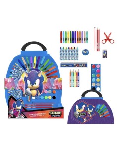 Stationery Set Sonic Briefcase Dark blue by Sonic, School Supply Sets - Ref: S0737420, Price: €13.38, Discount: %