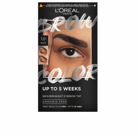 Tinta para Sobrancelhas L'Oreal Make Up BROW COLOR Nº 1.0 Black Semipermanente 4 Peças de L'Oreal Make Up, Cores para sobranc...