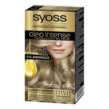 Permanent Dye  Syoss Olio Intense Ammonia-free Nº 8,05 Blonde Beige | Tienda24 - Global Online Shop Tienda24.eu