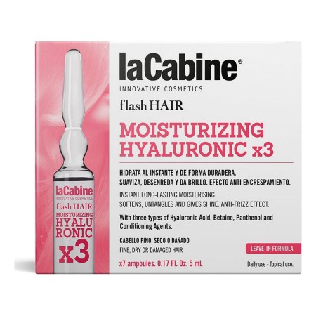 Ampoules laCabine Flash Hair Hydratant Acide Hyaluronique (7 pcs) de laCabine, Soins des cheveux et du cuir chevelu - Réf : S...