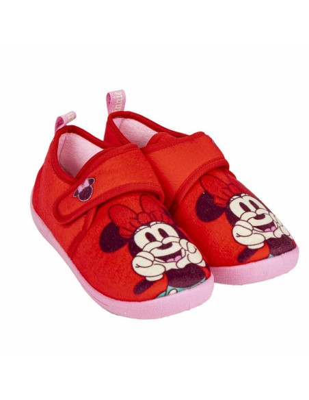 Zapatillas de Estar por Casa Minnie Mouse Rojo Velcro | Tienda24 Tienda24.eu