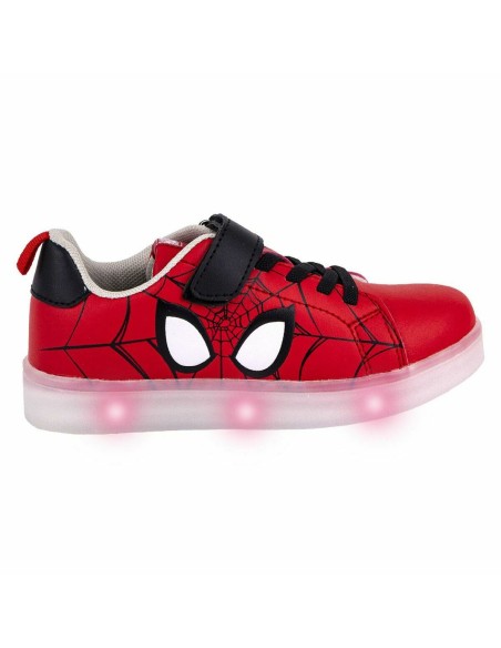 Sapatilhas Desportivas com LED Spider-Man Velcro Vermelho | Tienda24 Tienda24.eu