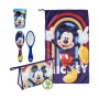 Kinder Reisetoilettengarnitur Mickey Mouse Blau 23 x 16 x 7 cm (4 pcs) von Mickey Mouse, Kosmetikkoffer - Ref: S0732811, Prei...