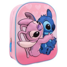 Zaino Scuola 3D Stitch Rosa 25 x 31 x 10 cm di Stitch, Zainetti per bambini - Rif: S0737819, Prezzo: 9,61 €, Sconto: %