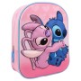 Mochila Escolar 3D Stitch Cor de Rosa 25 x 31 x 10 cm de Stitch, Mochilas infantis - Ref: S0737819, Preço: 9,61 €, Desconto: %