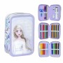 Pochette à crayons triple Frozen Lila 12,5 x 6,5 x 19,5 cm de Frozen, Trousses - Réf : S0740083, Prix : 16,86 €, Remise : %