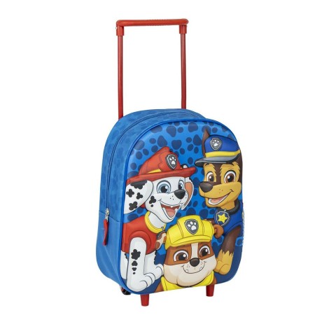 School Rucksack with Wheels The Paw Patrol Blue 25 x 31 x 10 cm by The Paw Patrol, Children's Backpacks - Ref: S0740125, Pric...