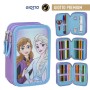 Pochette à crayons triple Frozen Bleu clair 12,5 x 6,5 x 19,5 cm de Frozen, Trousses - Réf : S0740419, Prix : 15,62 €, Remise...