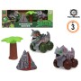 Toy car Dinosaur Series Grey by BigBuy Kids, Toy figures playsets - Ref: S1129225, Price: 8,65 €, Discount: %