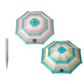 Parasol de plage Ø 220 cm A rayures de BigBuy Garden, Parasols - Réf : S1134423, Prix : 13,38 €, Remise : %