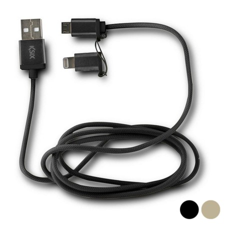 USB Cable to Micro USB and Lightning KSIX by KSIX, Chargers - Ref: S1902984, Price: 4,09 €, Discount: %