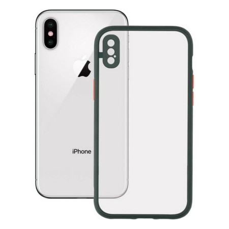 Mobile cover iPhone X/XS KSIX Duo Soft Green | Tienda24 - Global Online Shop Tienda24.eu