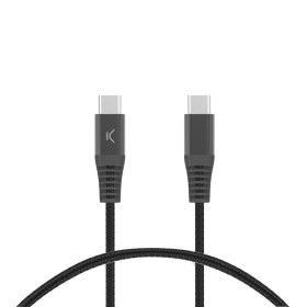 Câble USB-C vers USB-C KSIX Noir de KSIX, Câbles USB - Réf : S1906500, Prix : 11,77 €, Remise : %