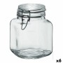 Glass Jar Borgonovo 33211 Hermetic Transparent 1,7 L 12 x 12 x 17 cm (6 Units) by Borgonovo, Food storage - Ref: S2227411, Pr...