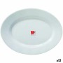 Serving Platter Bormioli Toledo White Glass Oval 34 x 26,5 x 1,8 cm (12 Units) by Bormioli, Plates and dishes - Ref: S2227476...