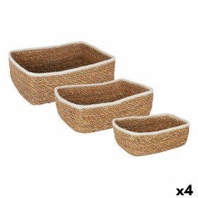 Basket set Privilege 3 Pieces wicker Rectangular (3 Pieces) (4 Units) by Privilege, Storage boxes and chests - Ref: S2227895,...