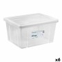 Storage Box with Lid Tontarelli Linea box 29 L 47 x 36 x 24,5 cm (6 Units) by Tontarelli, Lidded Storage Bins - Ref: S2228182...