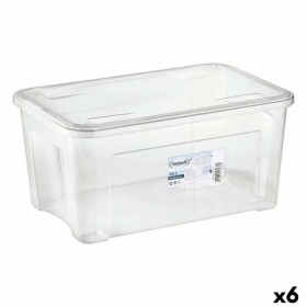 Caixa Multiusos Domopak Living Katla Com rodas Com pegas Transparente 57 L (59 x 39 x 36,5 cm) | Tienda24 - Global Online Shop Tienda24.eu