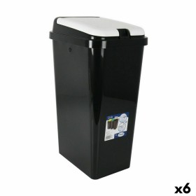 Caixote de Lixo para Reciclagem Ecoline Preto/Cinzento 3 portas (102 x 39 x 88,7 cm) | Tienda24 - Global Online Shop Tienda24.eu