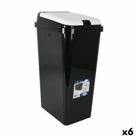 Rubbish Bin Tontarelli Bido Black Rectangular 38 x 29 x 65 cm (6 Units) | Tienda24 - Global Online Shop Tienda24.eu