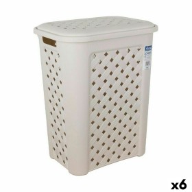 Cesto de Roupa Suja Com pegas Branco 50 L (6 Unidades) | Tienda24 - Global Online Shop Tienda24.eu