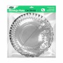 Snack tray Algon Silver Circular 35 x 35 x 2 cm (48 Units) | Tienda24 - Global Online Shop Tienda24.eu