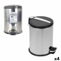 Waste bin Confortime Silver Metal 4 Units 9 L 23 x 33 cm (23 x 23 x 33 cm) | Tienda24 - Global Online Shop Tienda24.eu