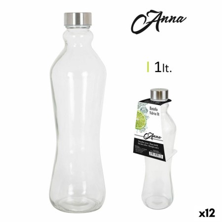 Botella de Cristal Anna 1 L Tapón metálico Metal Vidrio (12 Unidades) | Tienda24 - Global Online Shop Tienda24.eu