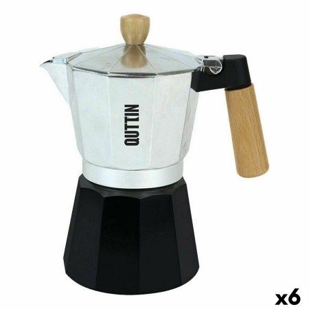 Italian Coffee Pot Quttin Wood Aluminium 12 Cups (6 Units) by Quttin, Stovetop Coffee Makers - Ref: S2230462, Price: 91,65 €,...