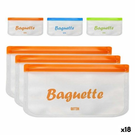 Bolsa Reutilizable para Alimentos Quttin 3 Piezas 30 x 15 cm (18 Unidades) de Quttin, Almacenamiento de alimentos - Ref: S223...