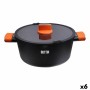 Casserole avec Couvercle en Verre Quttin Gastro Noir Orange 34,5 x 25,5 x 12 cm (6 Unités) | Tienda24 - Global Online Shop Tienda24.eu