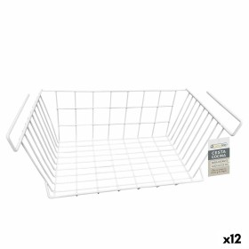 Kitchen Trolley Versa White PVC Metal MDF Wood 40 x 70 x 68 cm | Tienda24 - Global Online Shop Tienda24.eu