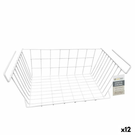 Basket for Kitchen Shelf Confortime White 43 x 24,4 x 18,5 cm (12 Units) | Tienda24 - Global Online Shop Tienda24.eu