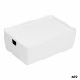 Stackable Organising Box Confortime With lid 26 x 17,5 x 8,5 cm (10 Units) | Tienda24 - Global Online Shop Tienda24.eu