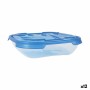 Set of lunch boxes Tontarelli Nuvola 500 ml Blue Squared 4 Pieces (12 Units) by Tontarelli, Food storage - Ref: S2232538, Pri...