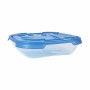 Set of lunch boxes Tontarelli Nuvola 500 ml Blue Squared 4 Pieces (12 Units) by Tontarelli, Food storage - Ref: S2232538, Pri...