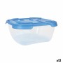 Conjunto de Lancheiras Tontarelli Nuvola 1 L Azul Quadrado 3 Peças (12 Unidades) de Tontarelli, Armazenamento de alimentos - ...