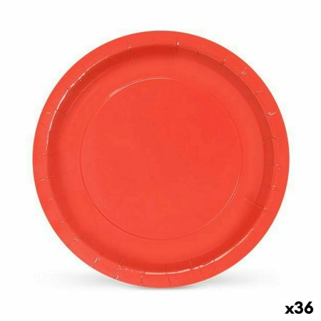 Set de Platos Algon Desechables Cartón Rojo 10 Piezas 20 x 20 x 1,5 cm (36 Unidades) de Algon, Platos - Ref: S2232734, Precio...